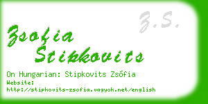 zsofia stipkovits business card